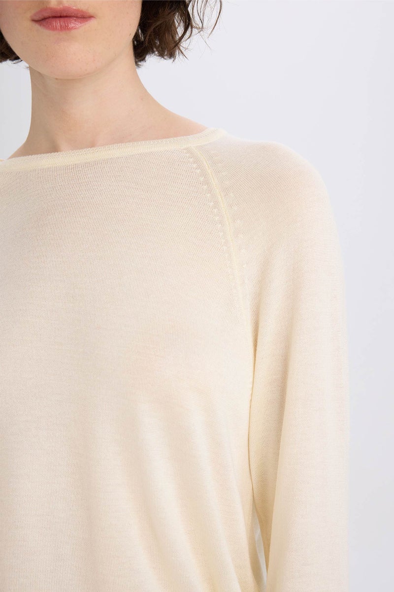 DeFacto Beige Woman Regular Fit Crew Neck Basic Knit Pullover Casual - Image 5