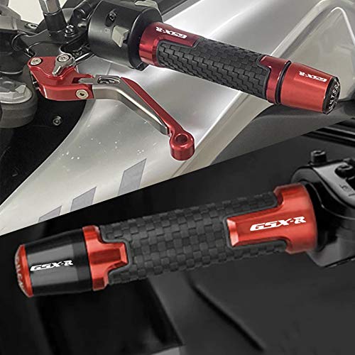 YIMOTO 78 inch 22mm Motorcycle Handlebar End Aluminum Handle Bar Grips Cap Gear Balanced Plug for Suzuki GSXR 600 750 1000 1300 (black), Handlebar end black - Image 2