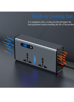 Generic Compact 200W Car Inverter - Dual Voltage, Multiple Charging Ports & LED Screen  - Image 4