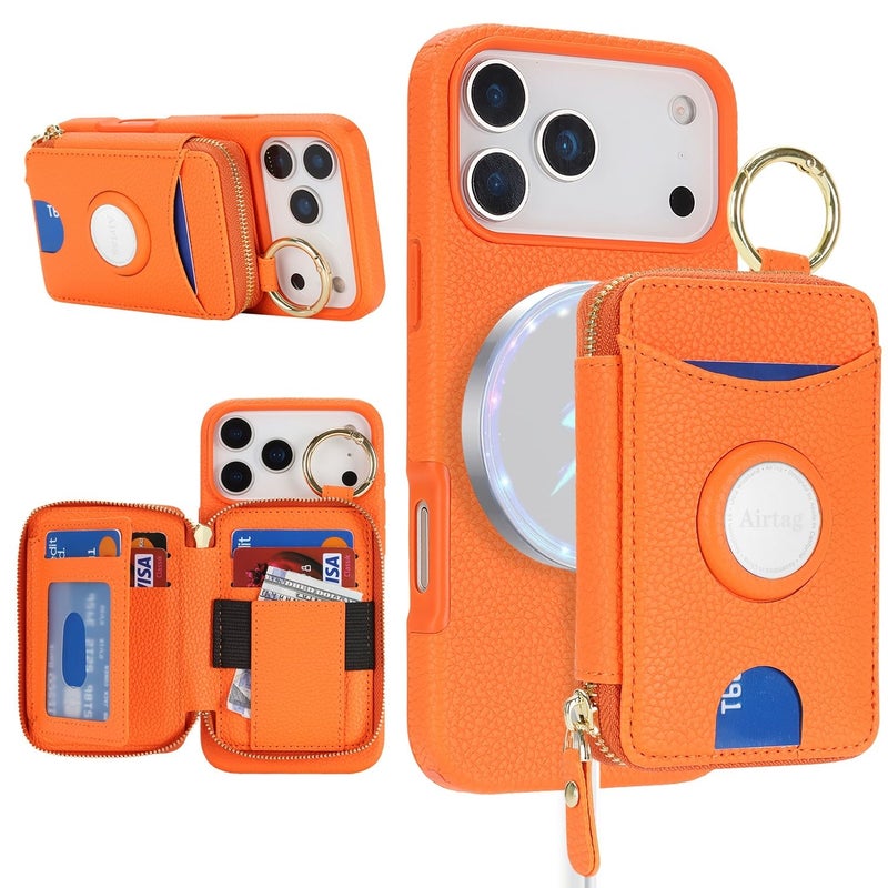 White Leopard Print Wallet Case for iPhone Air with Card Holder And Stand - Image 1