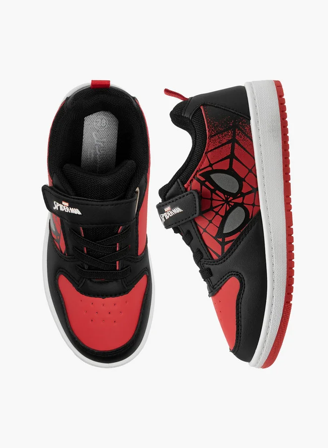 MARVEL Spider-Man Print Sneakers with Hook and Loop Closure