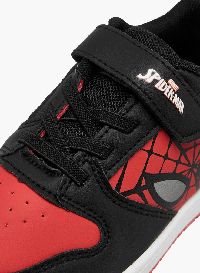 MARVEL Spider-Man Print Sneakers with Hook and Loop Closure