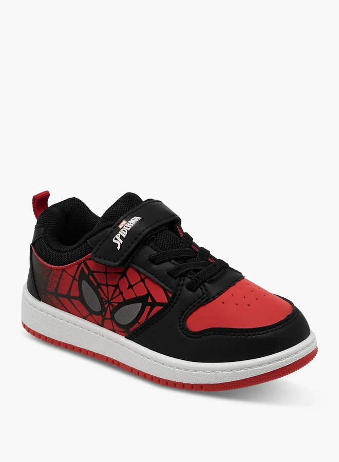 MARVEL Spider-Man Print Sneakers with Hook and Loop Closure