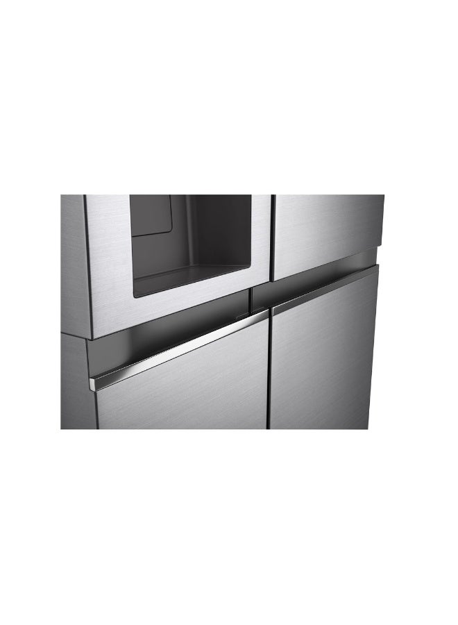 إل جي 26.7 Ft Refigerator | Side by Side | ThinQ LS32NBDSLV Silver - Image 4