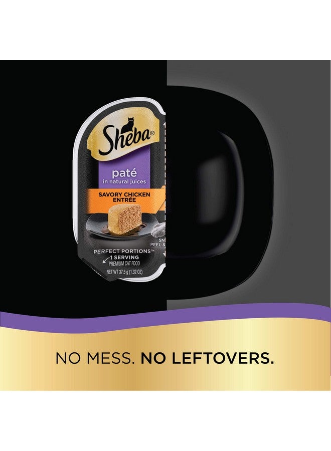شيبا أطباق طعام القطط الرطبة Perfect Portions Paté (24 قطعة، 48 وجبة)، دجاج لذيذ، ديك رومي مشوي، وطبق رئيسي من لحم البقر الطري، صينية سهلة التقشير في عبوتين - Image 2