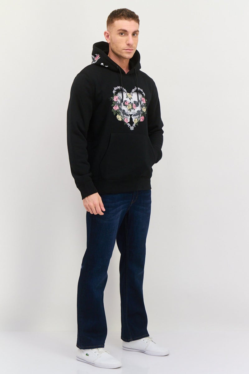 MEMBERS ONLY Men Hooded Embroidered Long Sleeves Sweatshirt, Black - Image 4