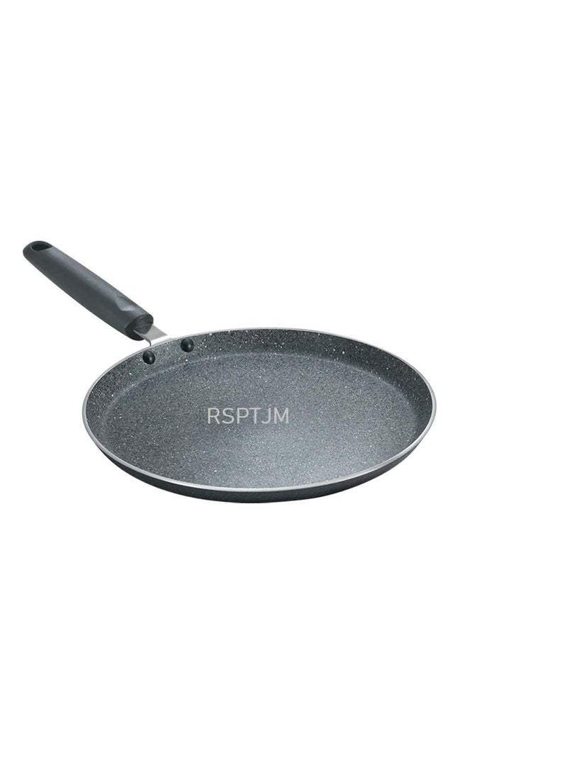 RSPTJM RSPTJM METKING Fry pan Dosa Maker tawa NonStick Tawa with 2Way NonStick Coating Induction and Gas Stove Compatible Aluminium Black Fry Pan 10 Inch  - Image 2