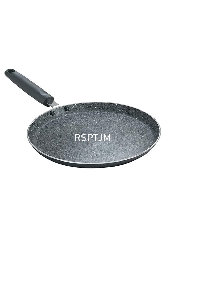 RSPTJM RSPTJM METKING Fry pan Dosa Maker tawa NonStick Tawa with 2Way NonStick Coating Induction and Gas Stove Compatible Aluminium Black Fry Pan 10 Inch  - Image 3
