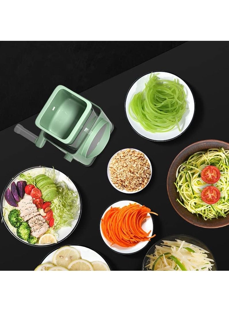 Arabest - Vegetable Grater Veggie Cutter Salad Slicer Veg Shredder Hand Operated Rotating Fruit Carrot Cabbage Potato Slicer Multipurpose Mandoline Make Julienne Strips - Image 1