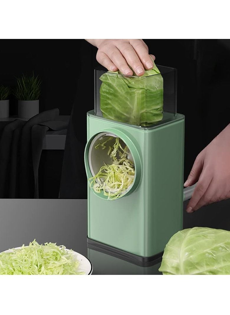 Arabest - Vegetable Grater Veggie Cutter Salad Slicer Veg Shredder Hand Operated Rotating Fruit Carrot Cabbage Potato Slicer Multipurpose Mandoline Make Julienne Strips - Image 1