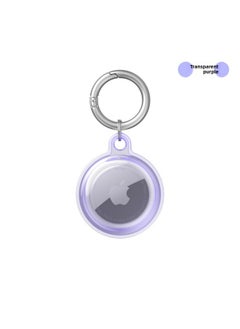 Transparent Full Cover Protection Shell For Apple AirTags Anti-Loss Tracking Locator Shockproof Durable TPU AirTag Case-Color:transparent Purple-Applicable Model:all-inclusive