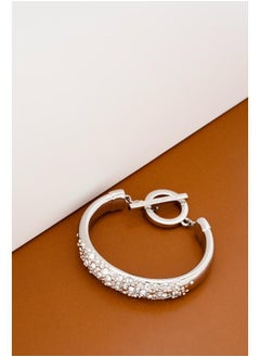 Karen Millen Encrusted Hoop & T-Bar Bangle  - Image 3
