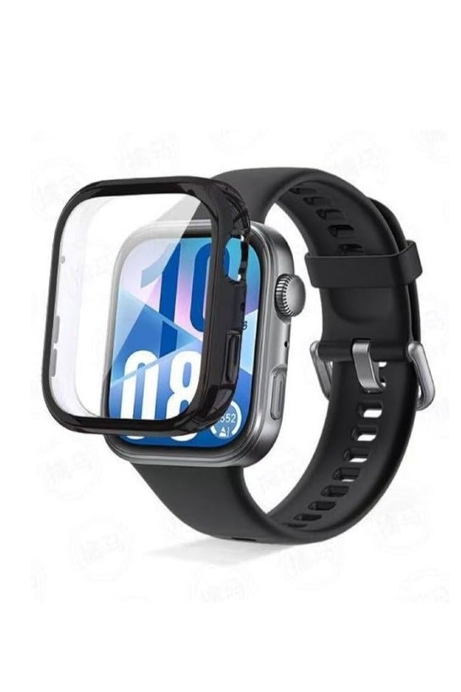 Slim Watch Case Compatible with Huawei Watch Fit 4 Soft Shockproof Full Coverage Built-in Screen Protector TPU Color black - Image 1