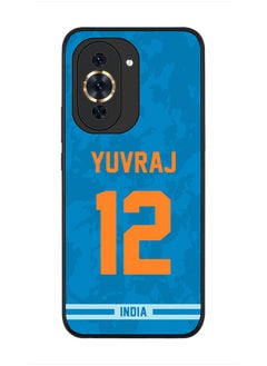 Cover for Huawei nova 10 4G Case , Rugged Black Slim fit Soft Flexible Thin Protective Phone Cases - Player Name - Yuvraj Singh, Jersey Number- 12