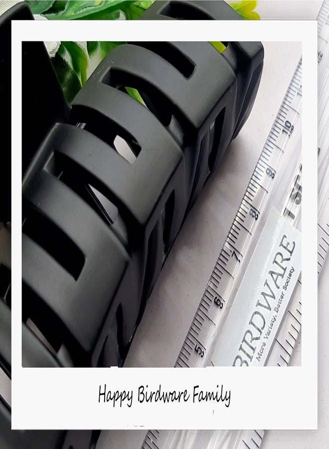 BIRDWARE big size hair clips clutcher for women claws for girls Imported Rubber Acrylic Material Stone Butterfly Hair Clips For Women | Hair Clutchers (Rectanguler Black) - Image 5