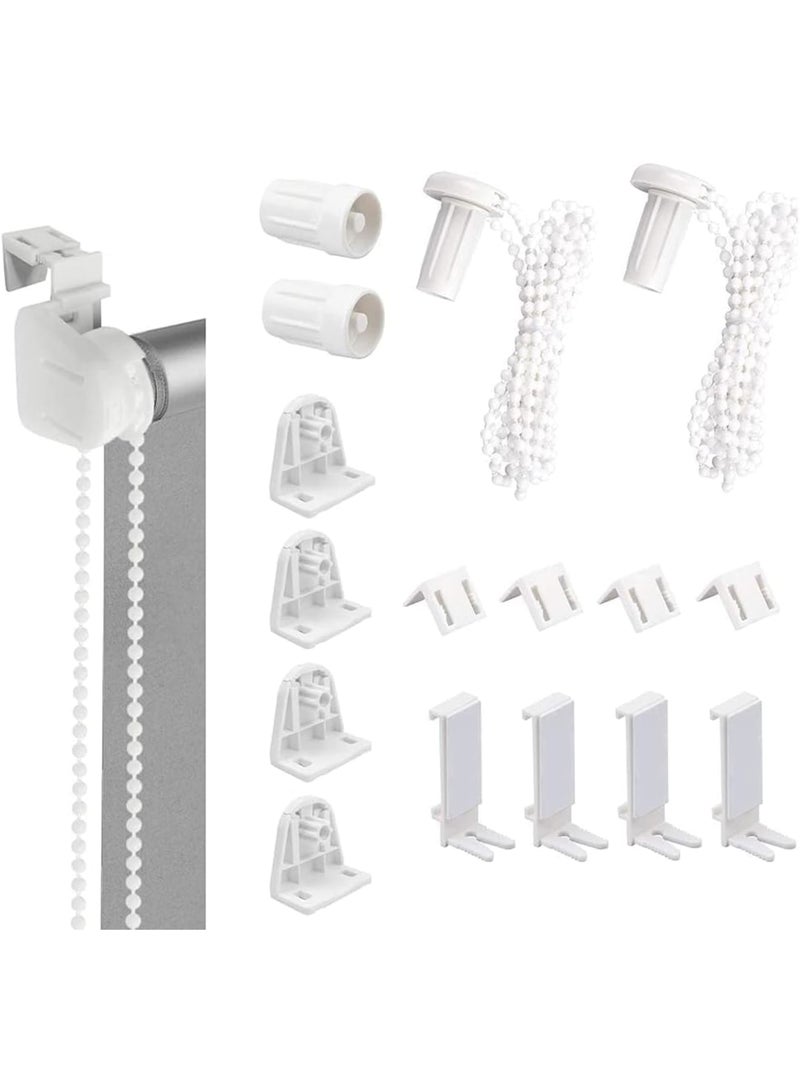 Cobest Roller Blind Spares With Bracket and Bead Chain, Curtain Accessories for Rods, Blind Brackets, Long Service Life, 17 mm - Image 1