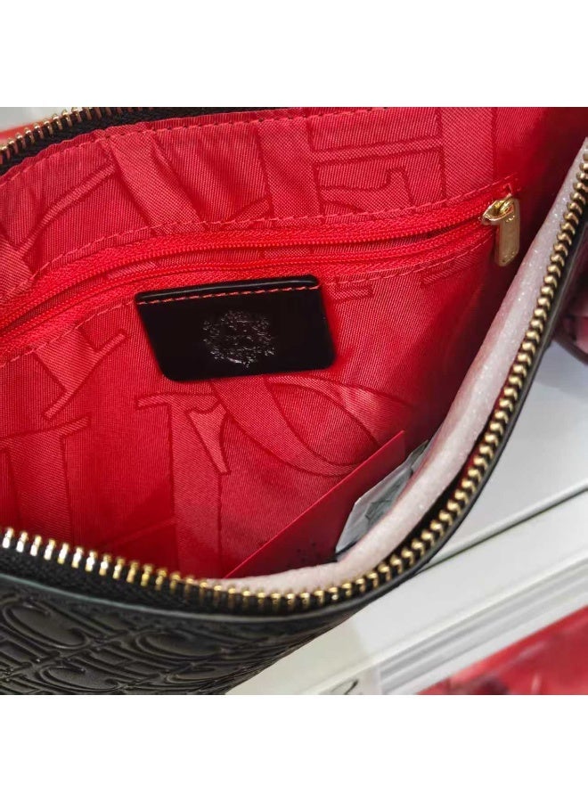 CAROLINA HERRERA Women's Premium Business Clutch - Embossed Letter, Sturdy Zipper & Adjustable Wrist Strap - Image 4