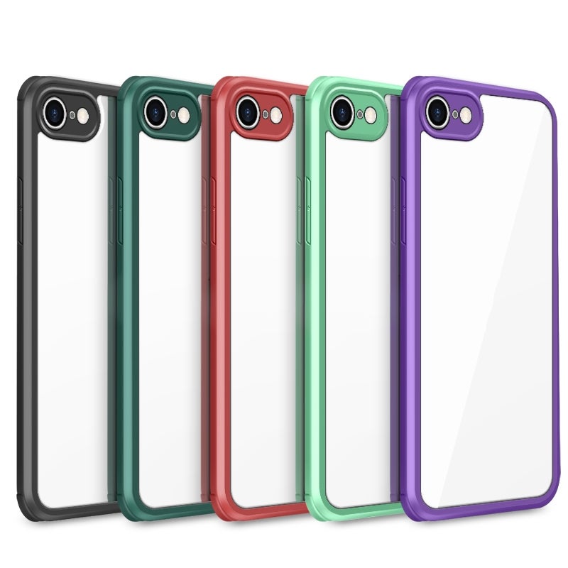 HuHa Protective Cover For iPhone SE 2022 / SE 2020 / 8 / 7 Double-sided Glass TPU Phone Case(Black) - Image 2