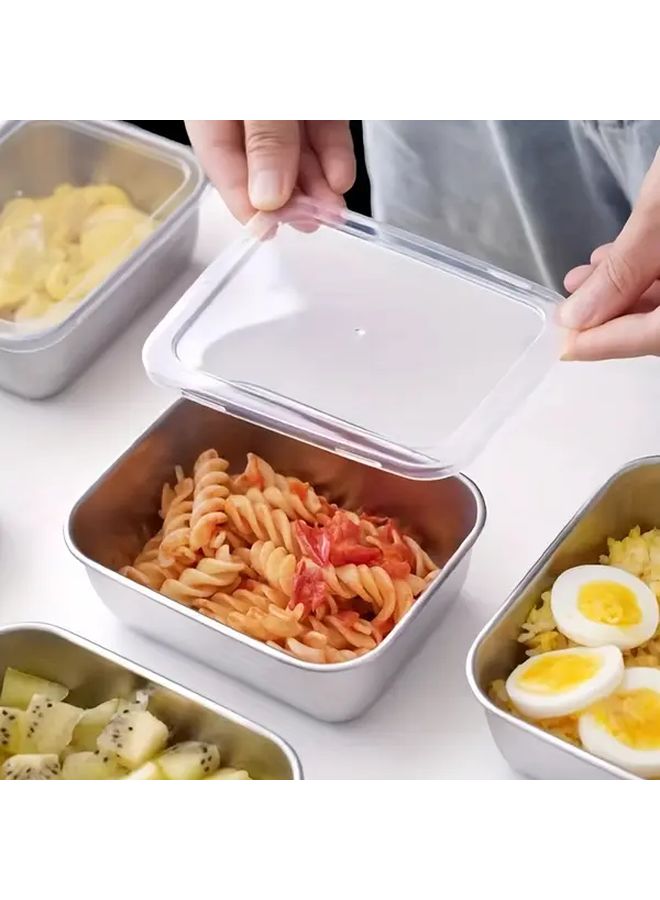 10 Piece Set Stainless Steel Lunch Box Food Storage Containers Dishwasher Freezer Safe - Image 5