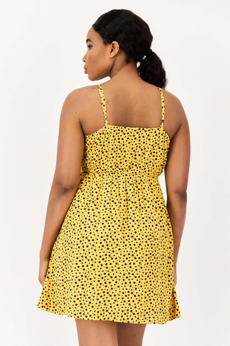 ONLY Women Polka Dots Mini Dress, Multicolor  - Image 4