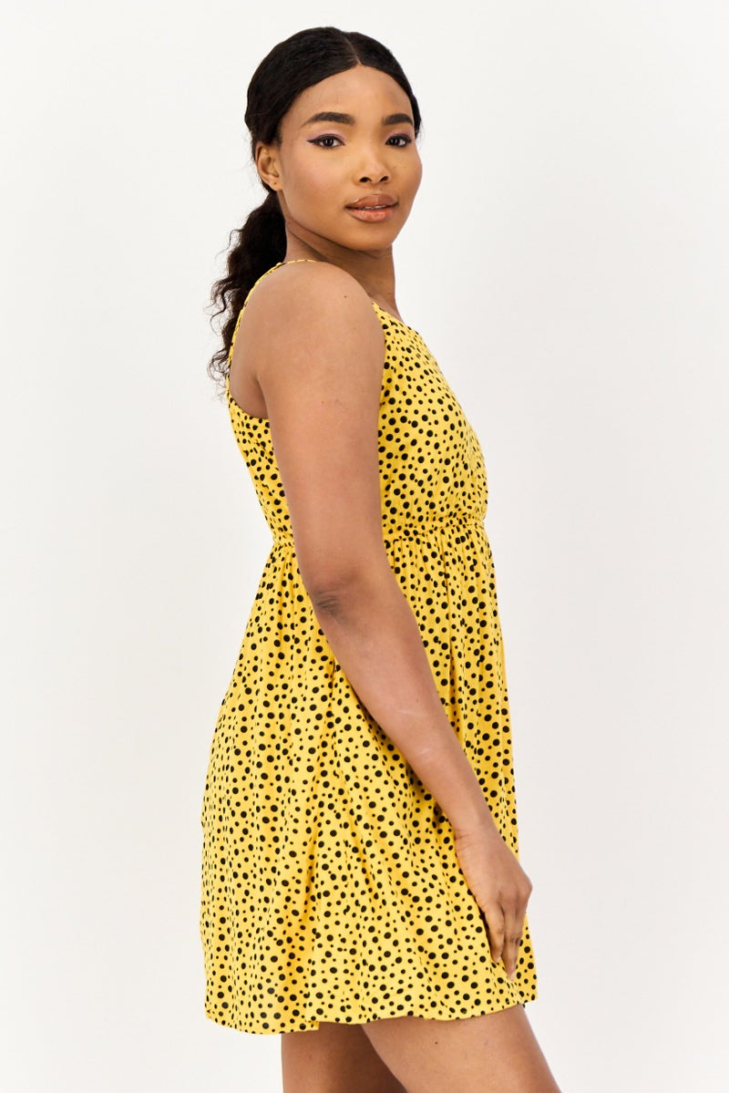 ONLY Women Polka Dots Mini Dress, Multicolor  - Image 3