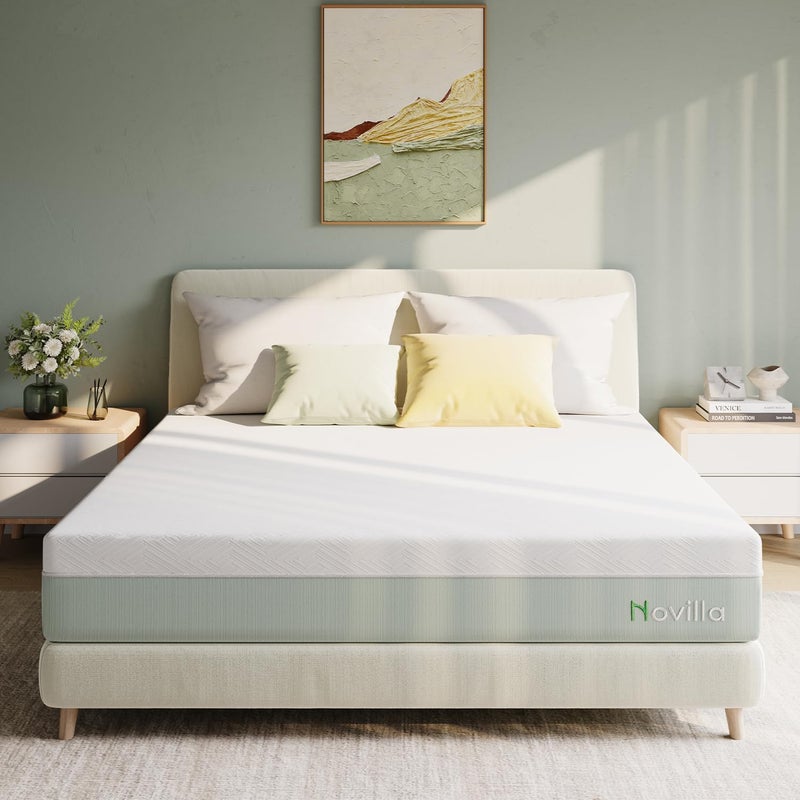 Novilla Queen Mattress10 Inch Gel Memory Foam Mattress for Suppotive Pressure Relieving Medium Firm Feel in a BoxBliss