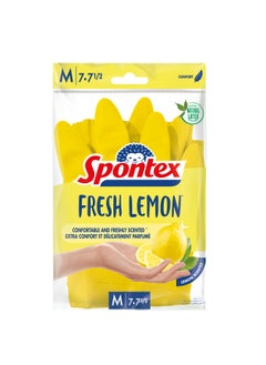 Spontex Fresh Lemon Gloves Medium
