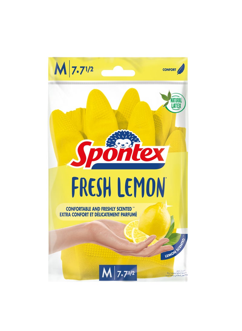 Spontex - Spontex Fresh Lemon Gloves Medium - Image 1