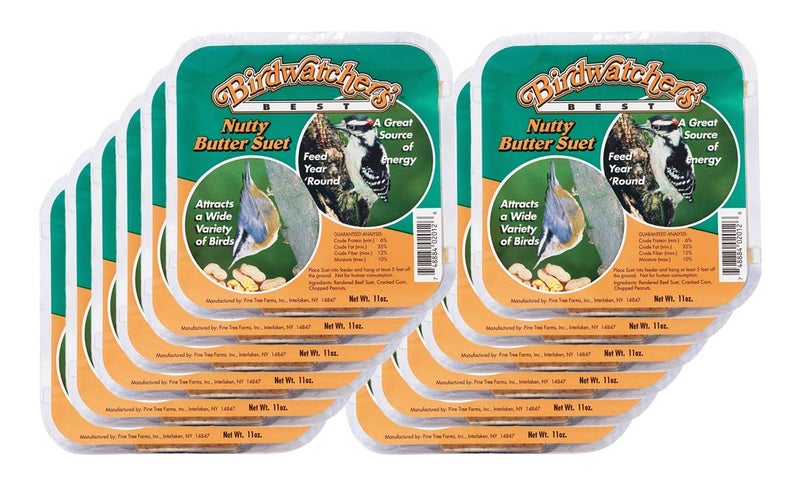 Pine Tree Farms Nutty Butter Suet Suet Carry Case 12 Packages 1175 Ounce Each Made in USA