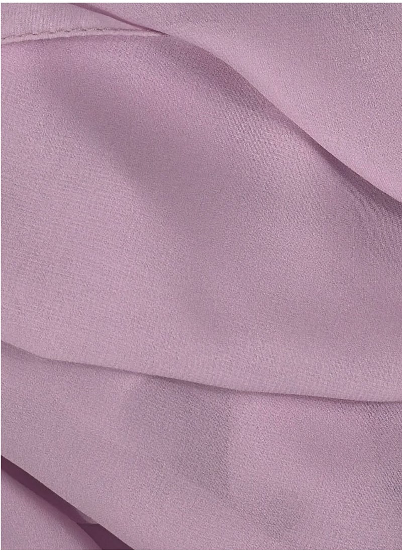 Perfectory PERFECTORY Women Lightweight Solid Chiffon Hijab Shawl Soft Premium Abaya Shawl Wrap Scarves, Long Bridal Hijab Scarf- Lavender Blush  - Image 2