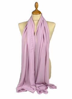 Perfectory PERFECTORY Women Lightweight Solid Chiffon Hijab Shawl Soft Premium Abaya Shawl Wrap Scarves, Long Bridal Hijab Scarf- Lavender Blush  - Image 3