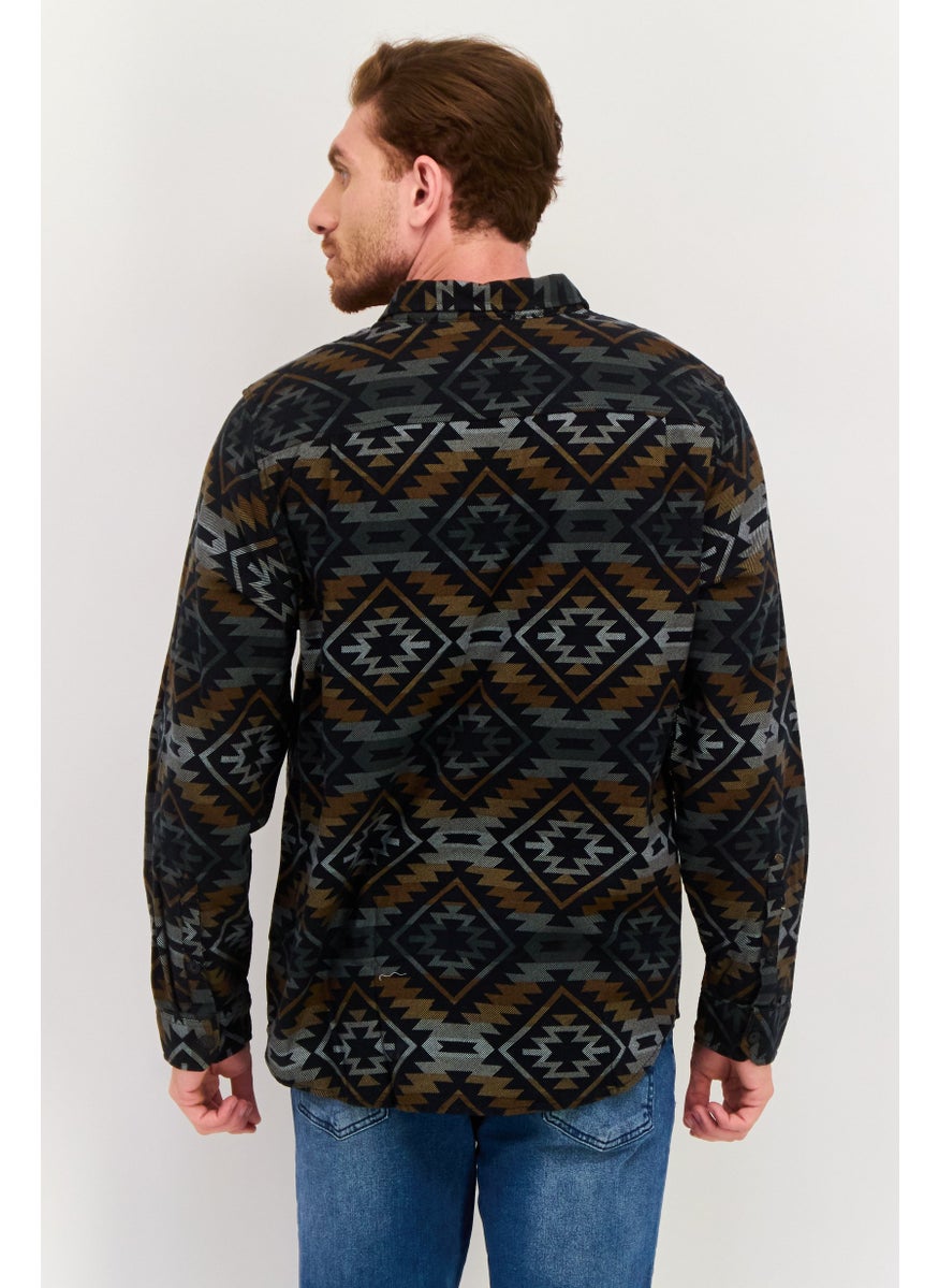 Hurley Men Regular Fit Allover Print Casual Shirt, Black Combo  - Image 4