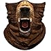 Obacle Animal Half Face Mask Sun Dust Wind Protection Durable Breathable Seamless Face Mask for Men Women Thin Neck Gaiter for Outdoor Sports Bear Open Mouth Brown - Image 2