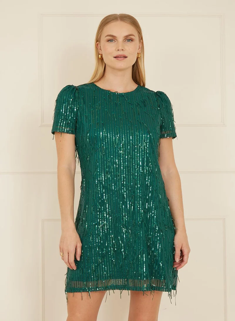 ميلا لندن Hanging Sequin Tunic Dress