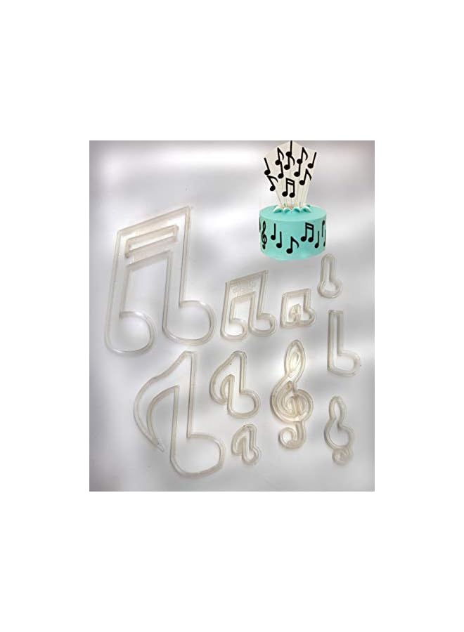 S-TOP 10 PCS Music Note Silhoutte Cookie Fondant SUGARCRAFT Cake Decorating BAKEWARE Tool - Image 3