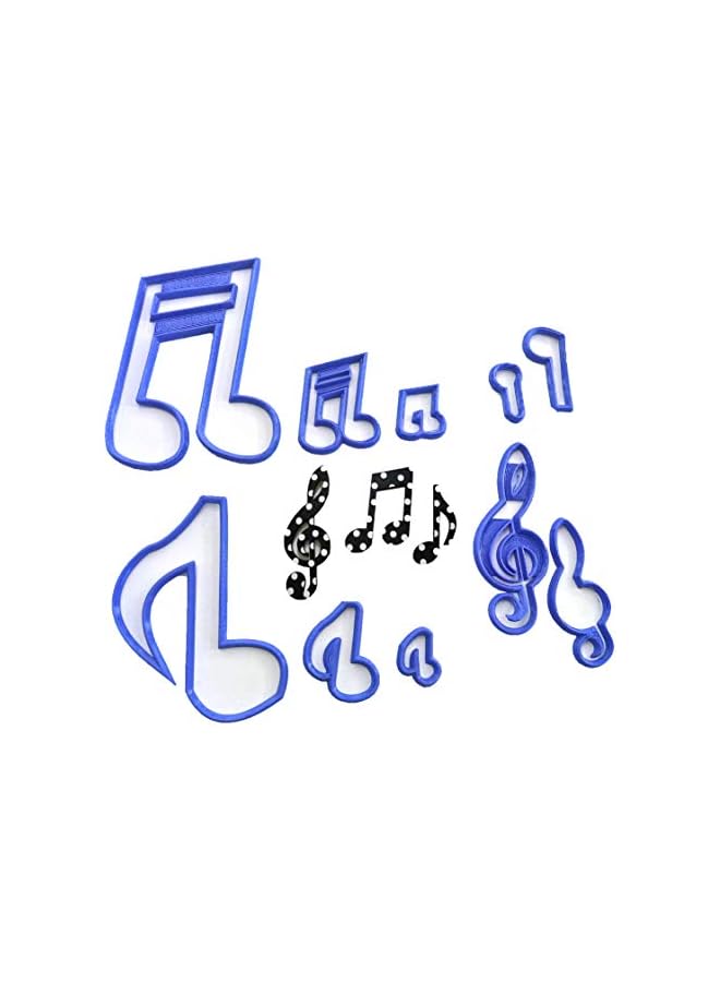 S-TOP 10 PCS Music Note Silhoutte Cookie Fondant SUGARCRAFT Cake Decorating BAKEWARE Tool - Image 2