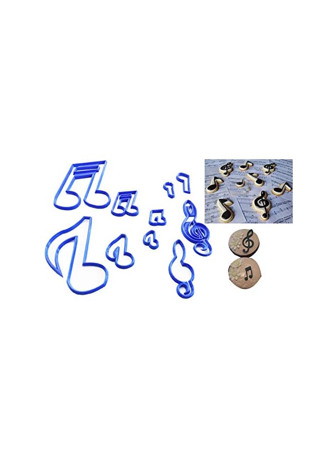 S-TOP 10 PCS Music Note Silhoutte Cookie Fondant SUGARCRAFT Cake Decorating BAKEWARE Tool - Image 4