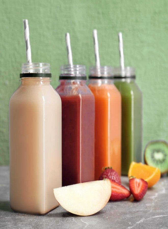 RoyalHouse Reusable Juice Bottles 6 Pack 11.8 Oz, BPA-Free Plastic, Leak-Proof Lids, Empty Bottles, Container for Juice, Smoothies, Water, and Meal Prep in a Box - Image 4