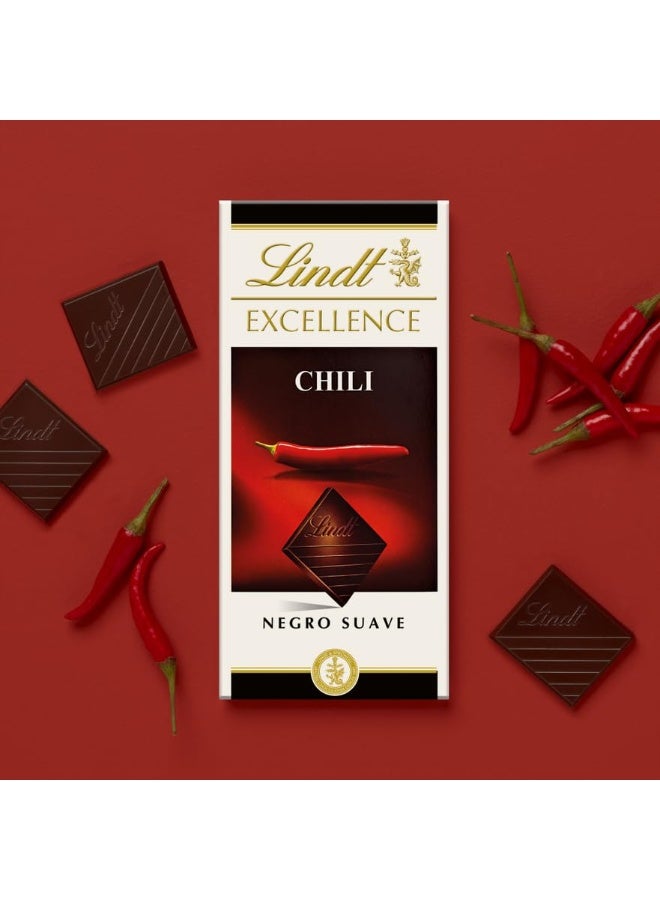 Lindt Excellence Chili Dark chocolate Bar 100grams - Image 2