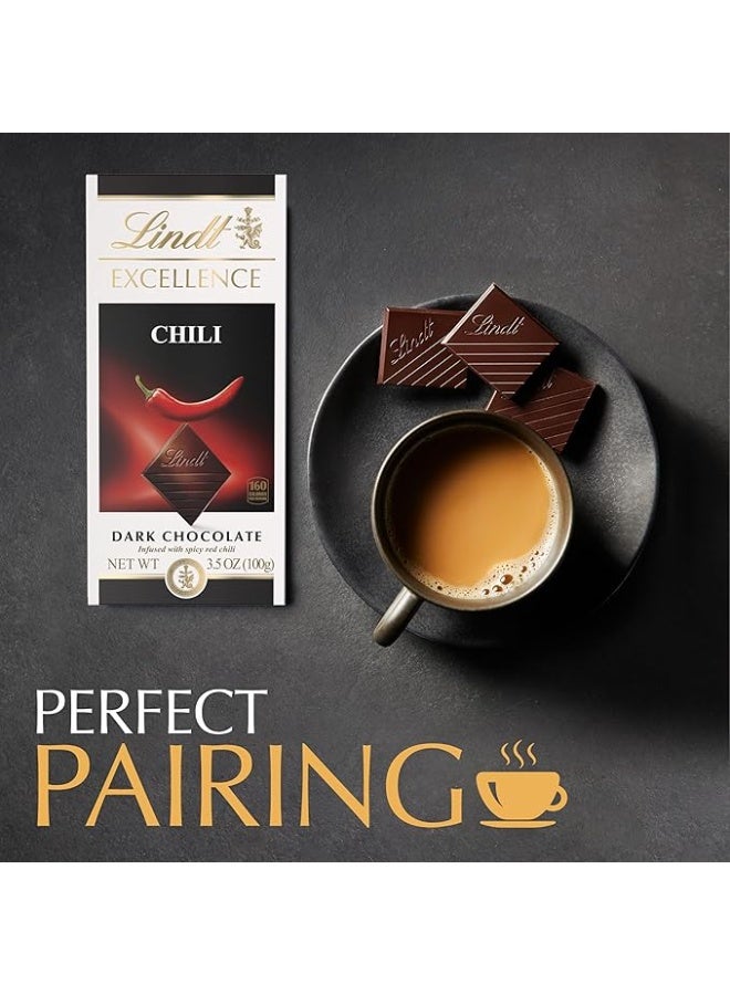 Lindt Excellence Chili Dark chocolate Bar 100grams - Image 5