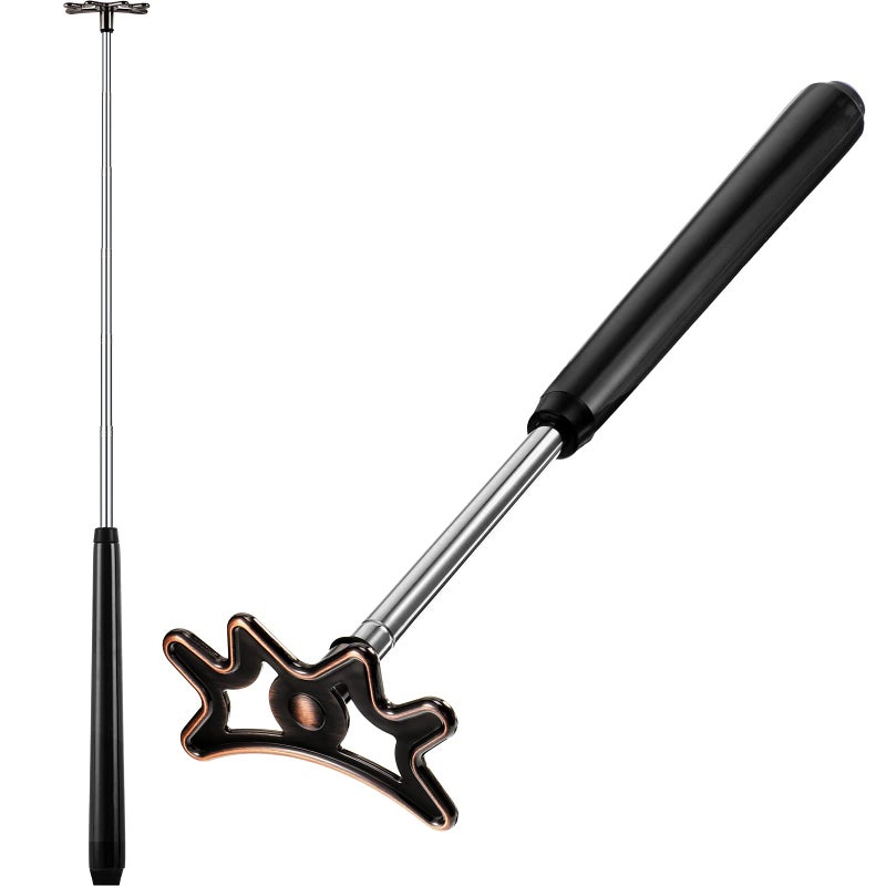 Sumind Retractable Pool Bridge Stick - Billiards Cue Bridge with Removable Head and Wooden Handle, Ideal for Pool Table Play(Black) - Image 1