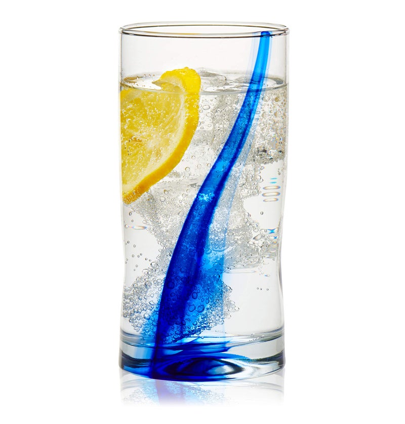 Libbey Impressions Tumbler Glasses, Set of 4 (Blue Ribbon) - Image 1