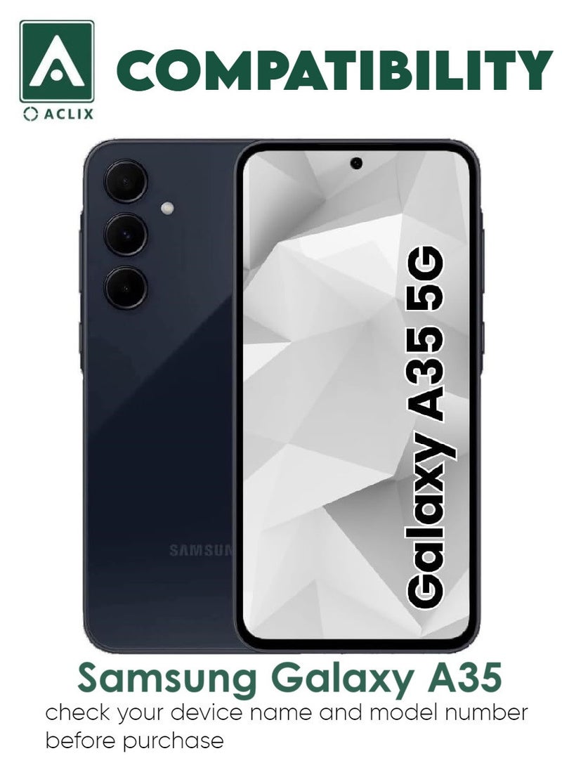ACLIX 2 Pieces Tempered Glass Screen Protector Antistatic ESD Dustproof Premium Quality High Definition Designed For Samsung Galaxy A35 - Image 3