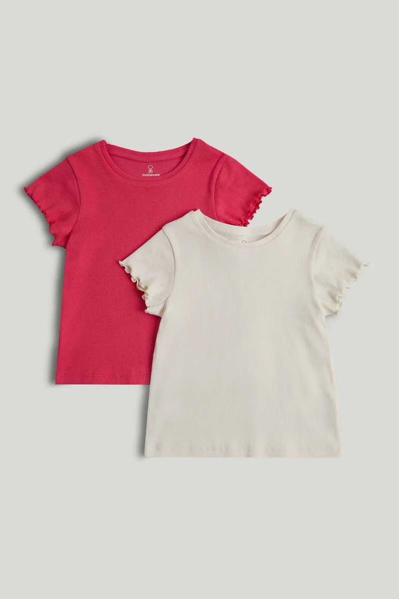 mothercare 2 Pack Ribbed T-Shirts
