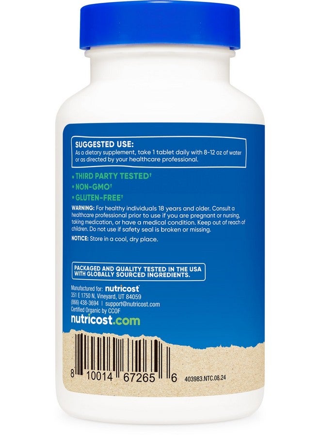 Nutricost Organic Chlorella 500mg, 240 Tablets - Gluten Free, Non-GMO - Image 4