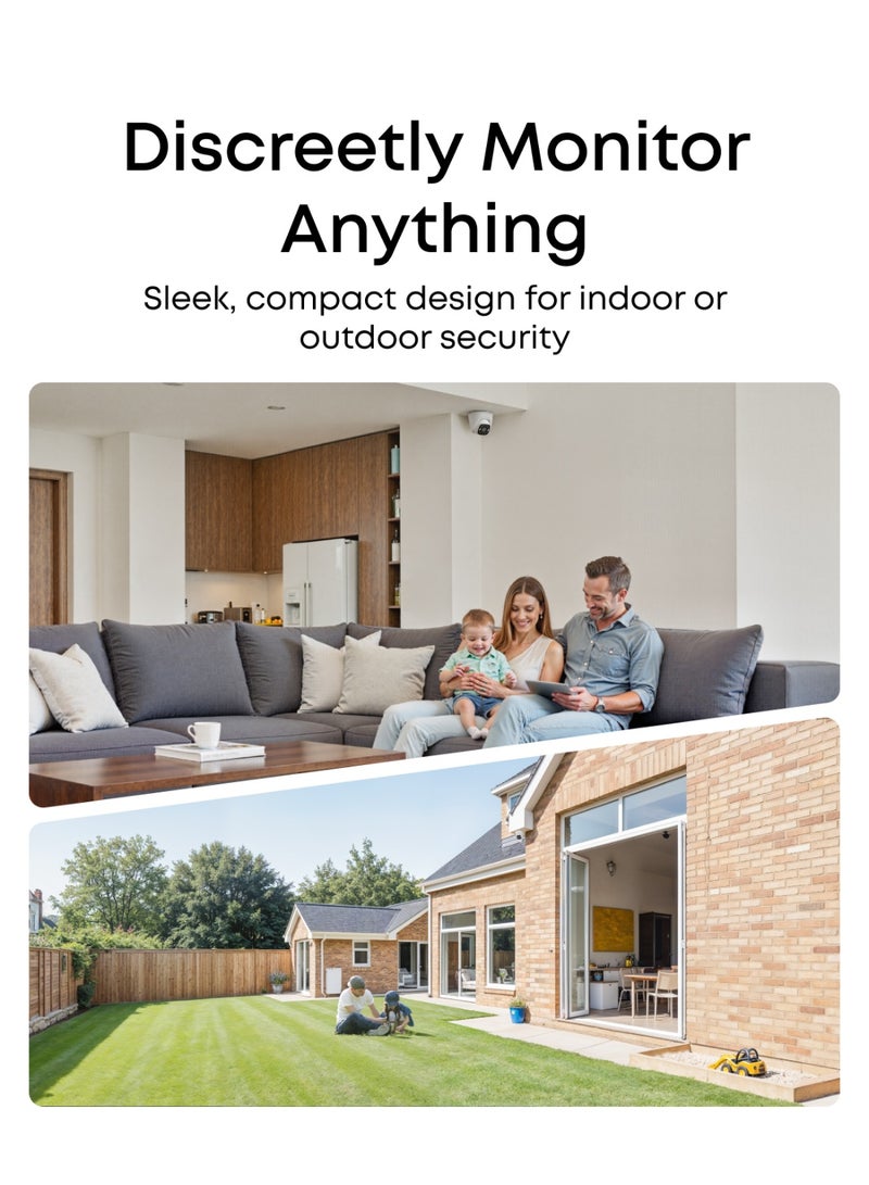 eufy كاميرا CCTV توريت من eufy Security E41، إضافة، مراقبة خارجية سلكية، 4K UHD، زاوية رؤية 122°، رؤية ليلية ملونة F1.6، تسجيل على مدار 24/7، كشف الذكاء الاصطناعي للأشخاص/المركبات/الحيوانات الأليفة، أضواء حمراء وزرقاء، IP67 - Image 4