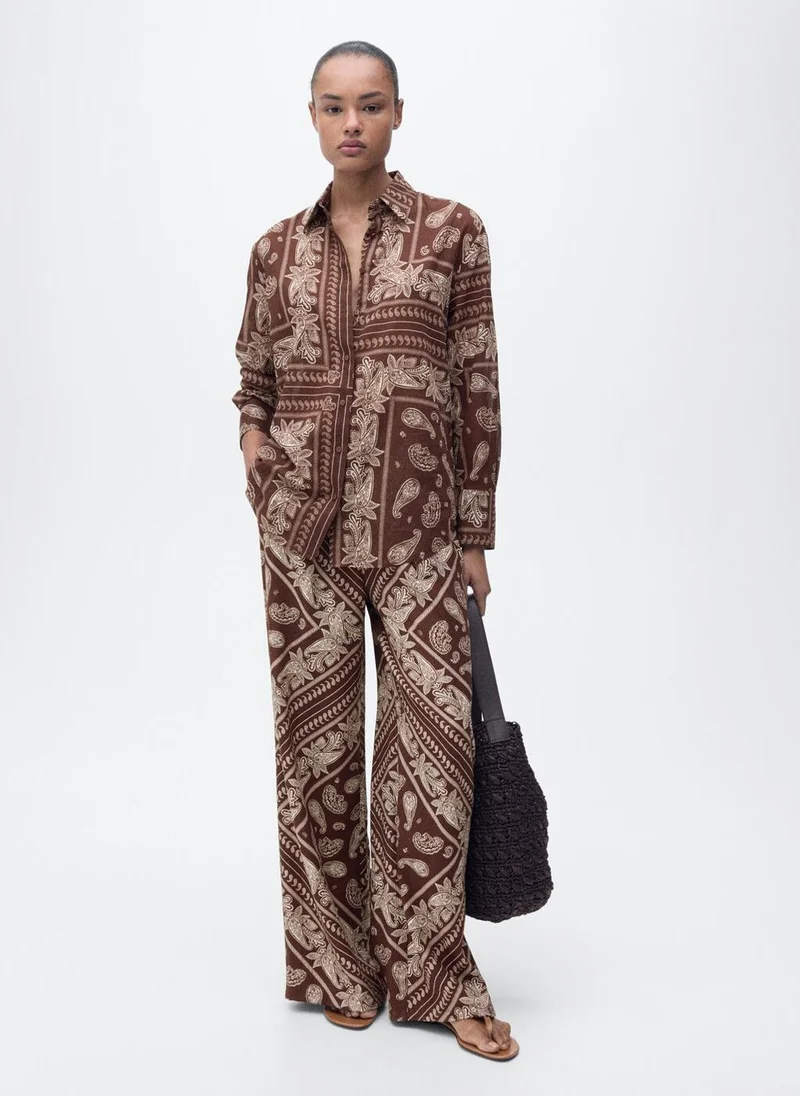 MANGO Regular Paisley Shirt