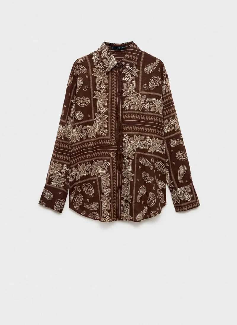 MANGO Regular Paisley Shirt