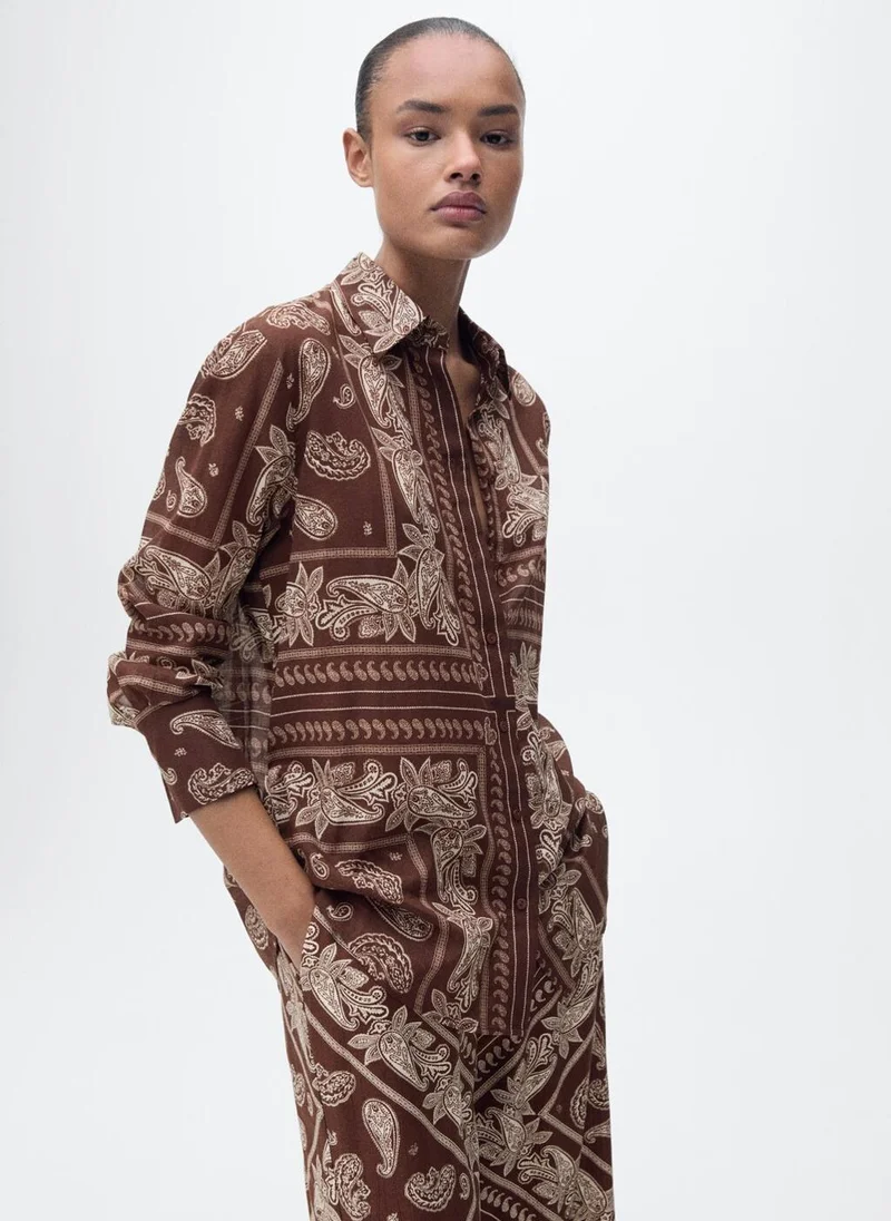 MANGO Regular Paisley Shirt