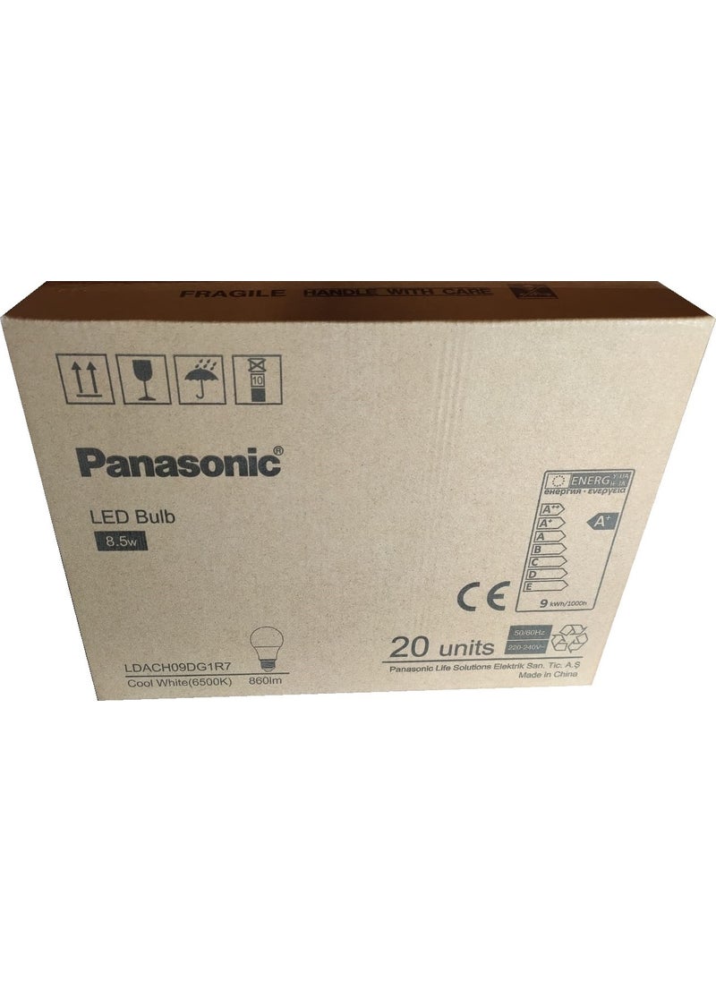 Panasonic 8.5 W - 60W 20 Pieces LED Bulb E-27 Lampholder White Light  - Image 1